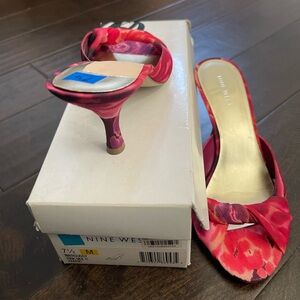 New Nine West Pink Multicolored Sandal Size 7 1/2.